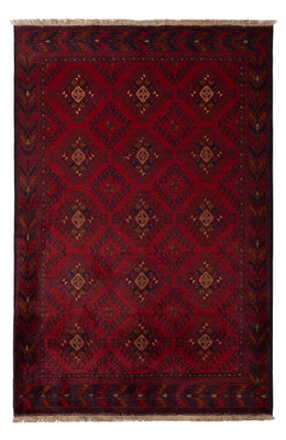Tapis afghan - Kunduz - 195 x 125 cm - rouge foncé