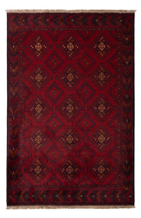 Tapis afghan - Kunduz - 195 x 125 cm - rouge foncé