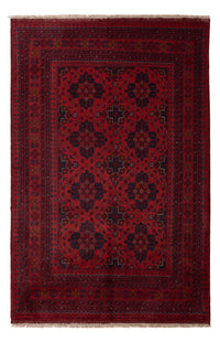 Tapis afghan - Kunduz - 198 x 124 cm - rouge foncé