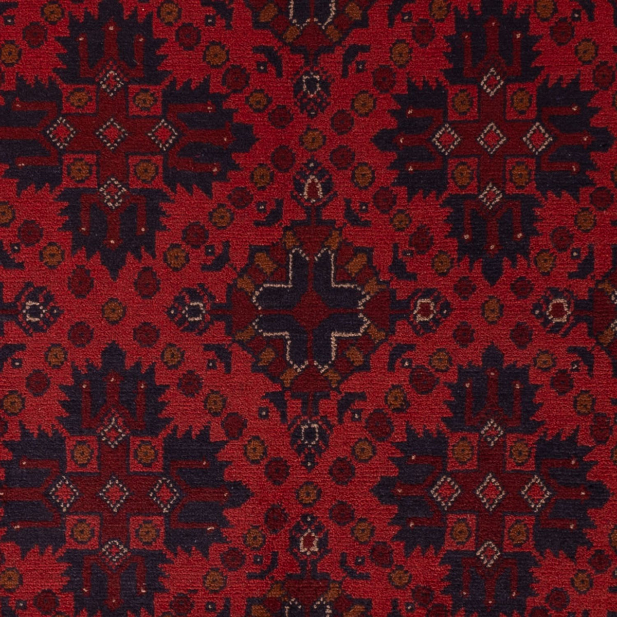 Tapis afghan - Kunduz - 198 x 124 cm - rouge foncé