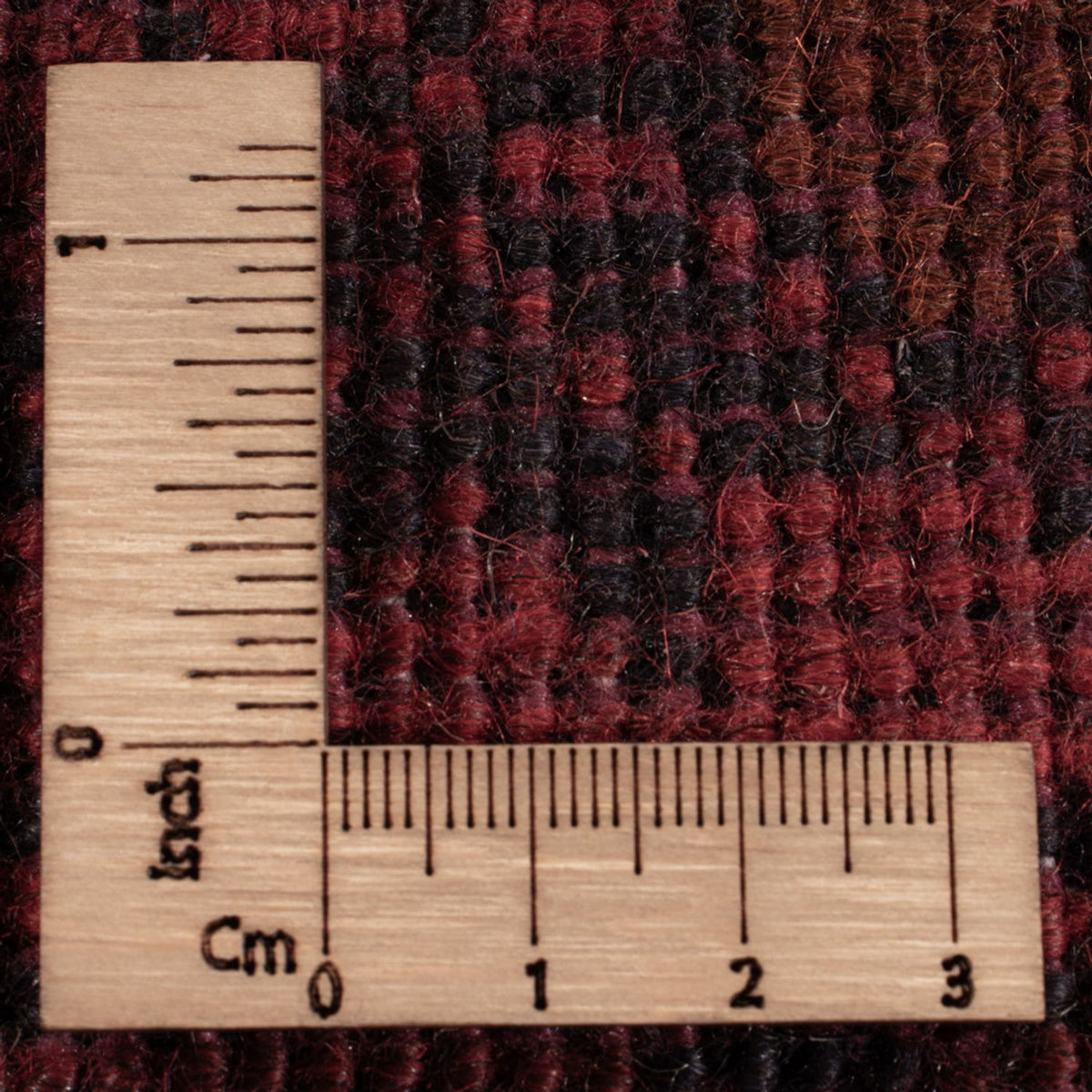 Tapis afghan - Kunduz - 198 x 124 cm - rouge foncé