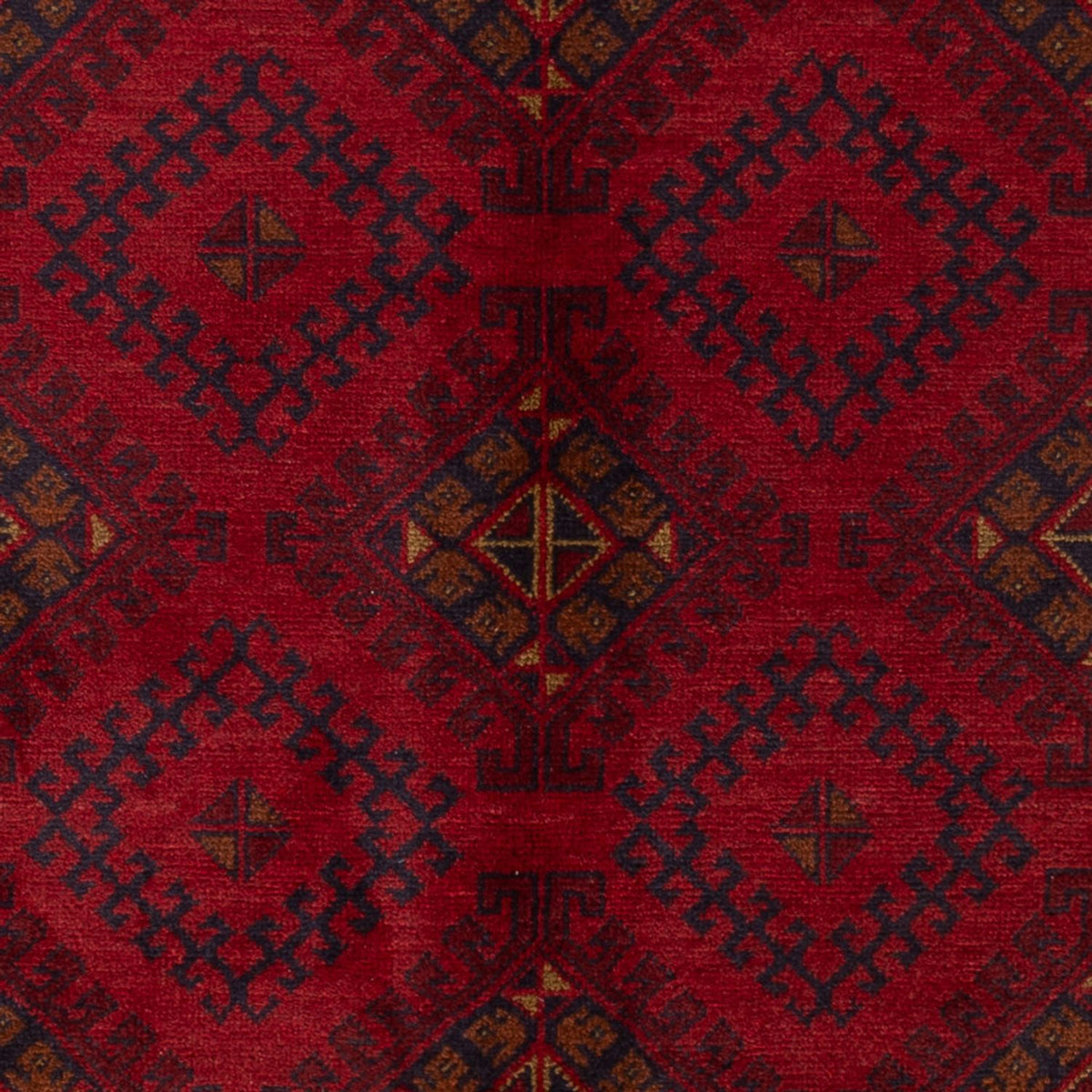 Tapis afghan - Kunduz - 196 x 125 cm - rouge foncé