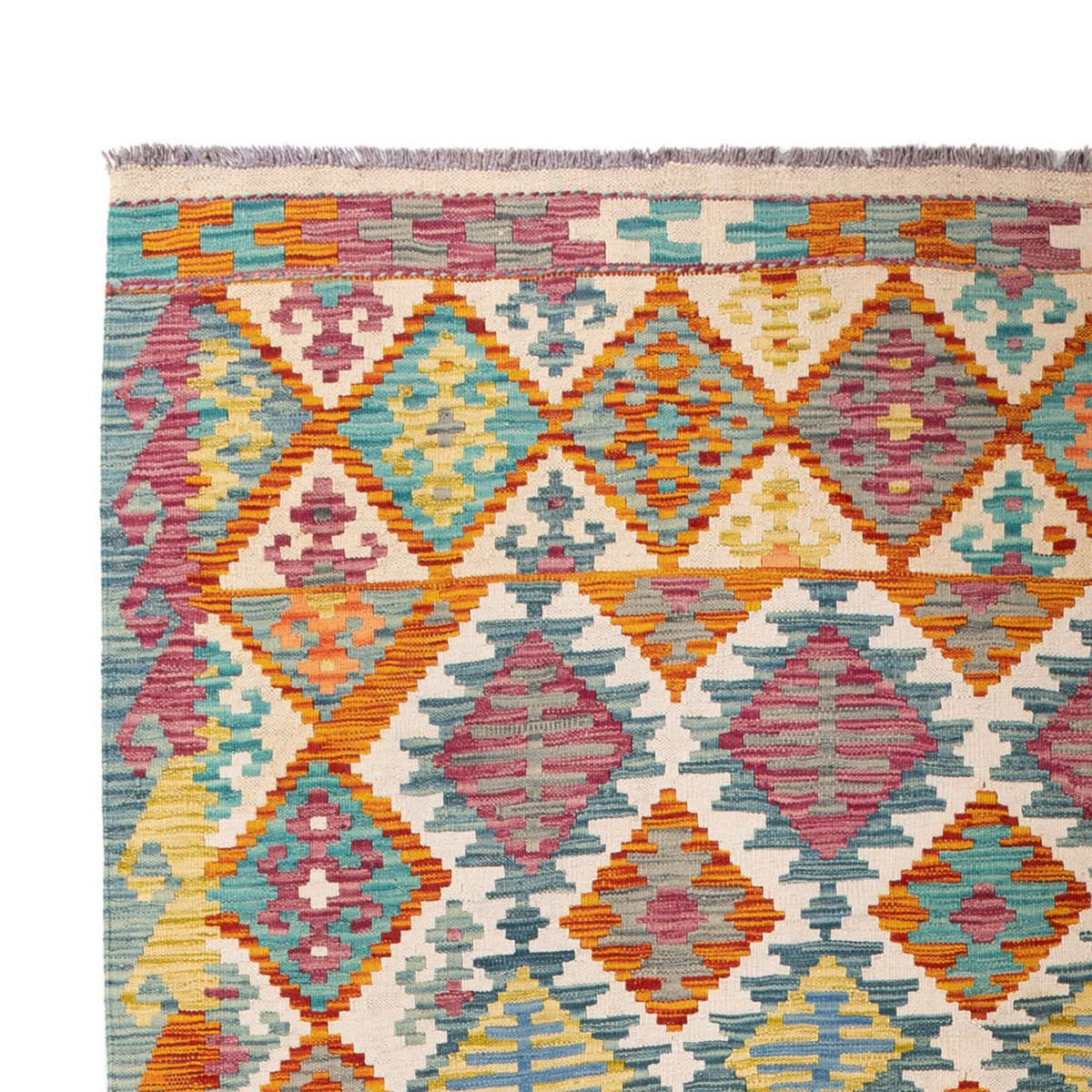 Tapis Kelim - Splash - 298 x 198 cm - multicolore