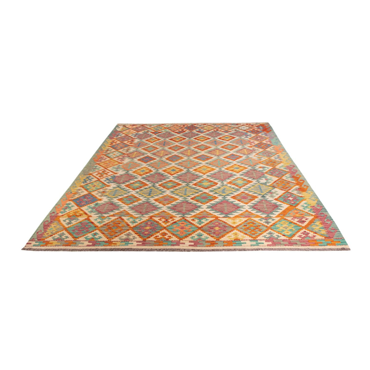Tapis Kelim - Splash - 298 x 198 cm - multicolore