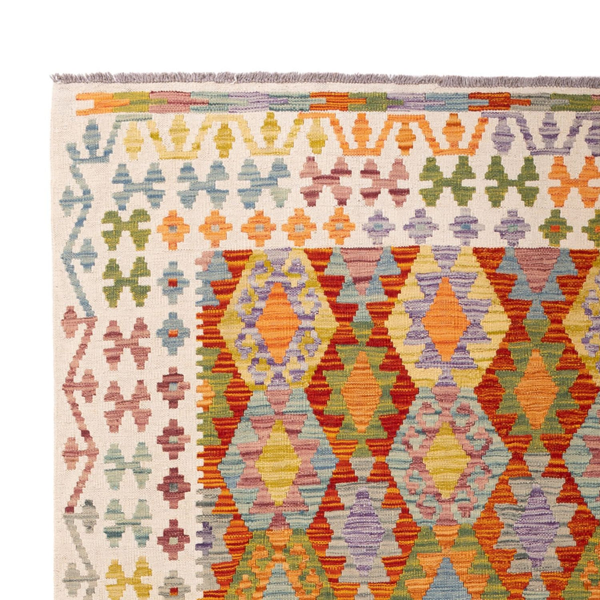 Tapis Kelim - Splash - 298 x 202 cm - multicolore