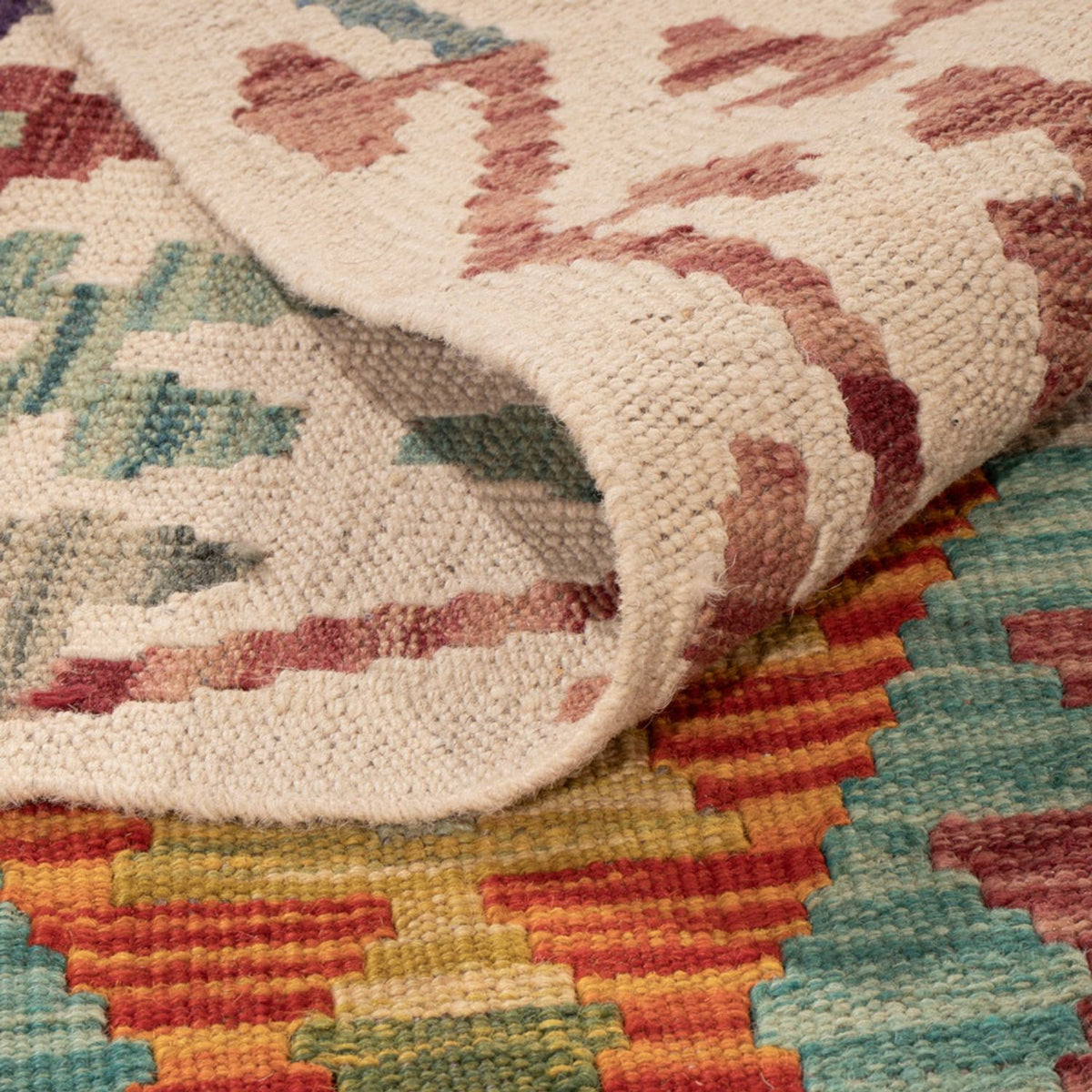 Tapis Kelim - Splash - 298 x 202 cm - multicolore