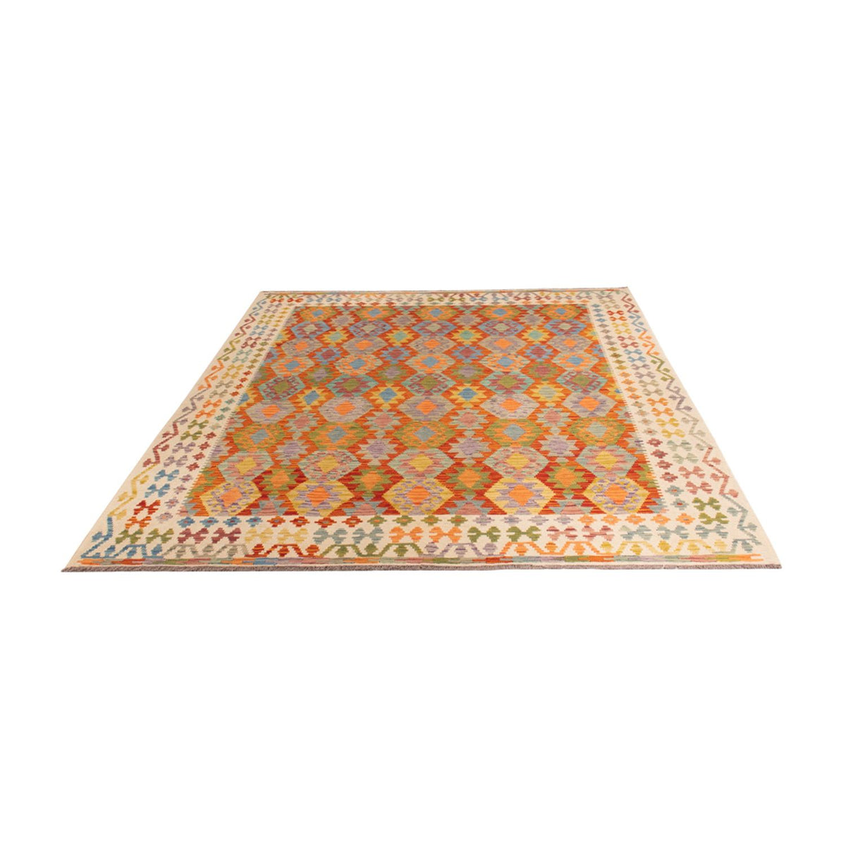 Tapis Kelim - Splash - 298 x 202 cm - multicolore