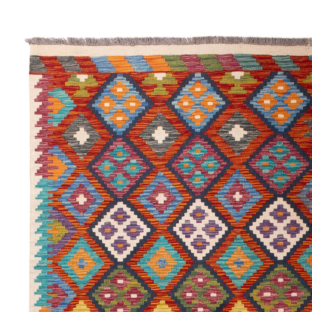 Tapis Kelim - Splash - 293 x 210 cm - multicolore