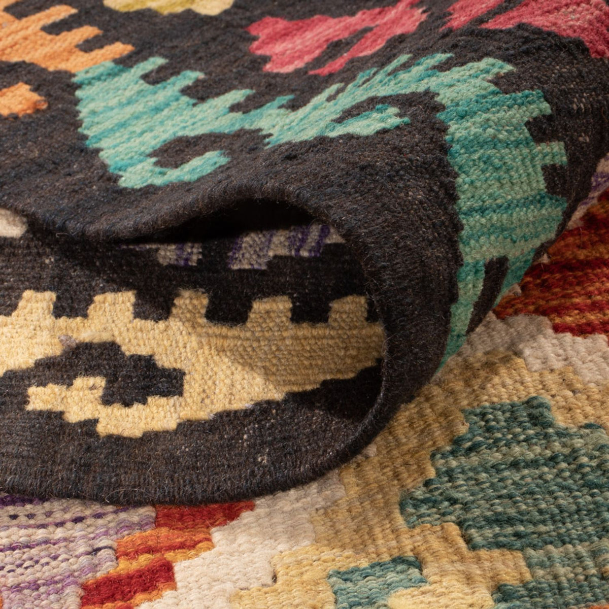 Tapis Kelim - Splash - 295 x 204 cm - multicolore