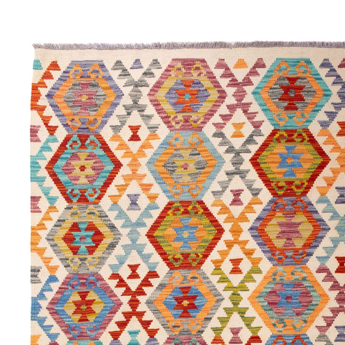 Tapis Kelim - Splash - 294 x 210 cm - multicolore