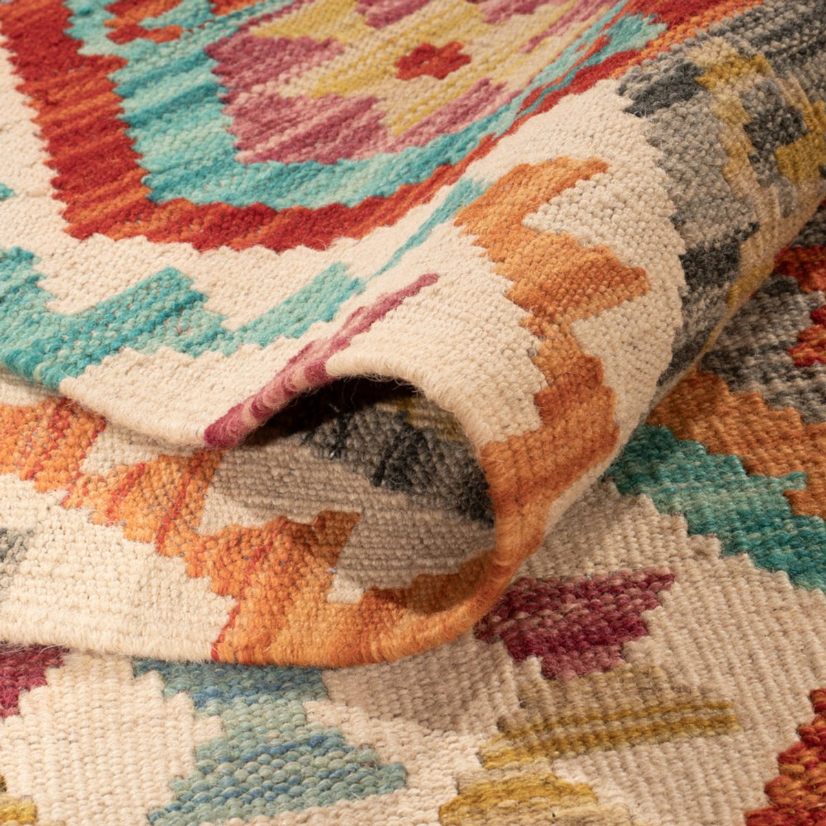 Tapis Kelim - Splash - 294 x 210 cm - multicolore