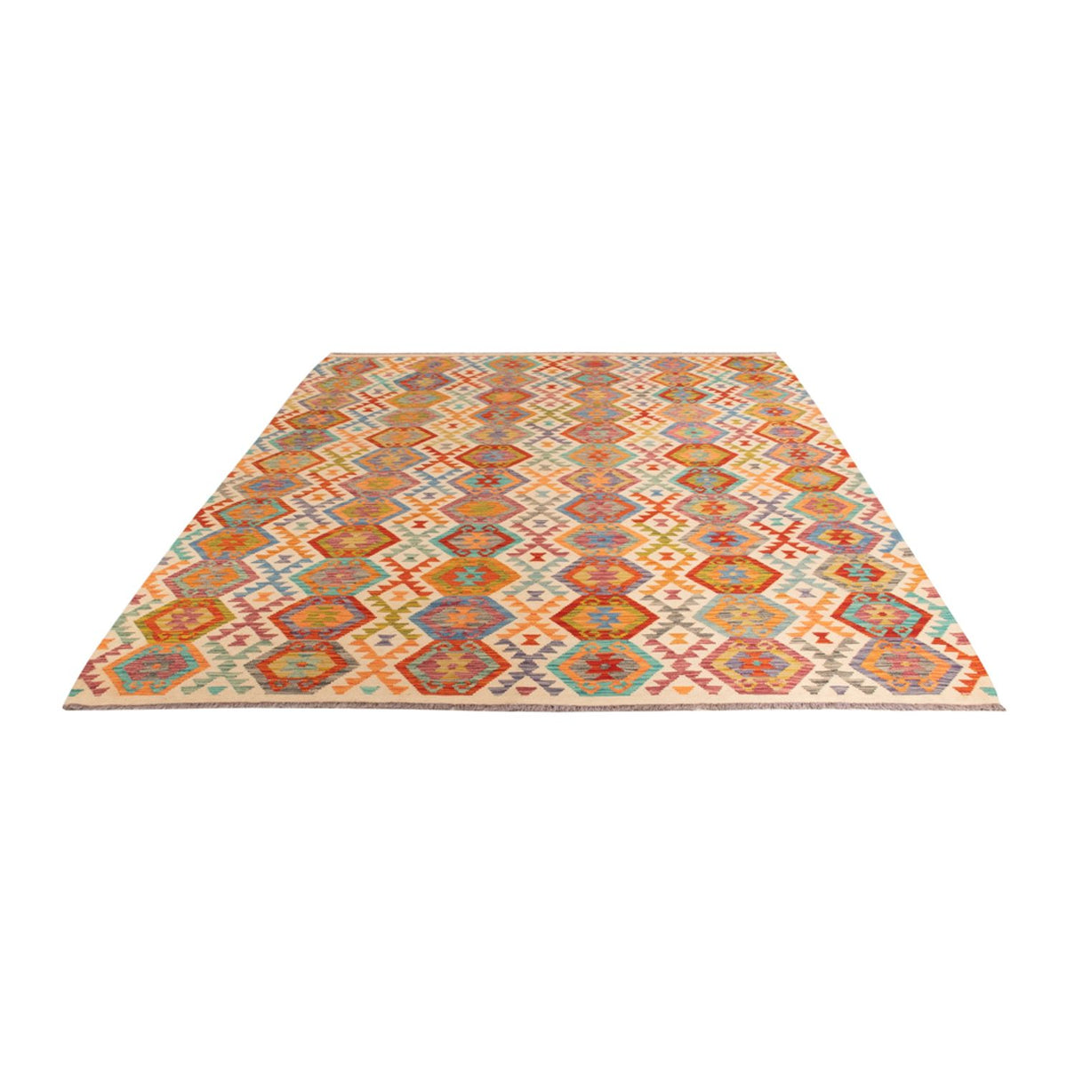 Tapis Kelim - Splash - 294 x 210 cm - multicolore