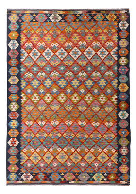 Tapis Kelim - Splash - 293 x 210 cm - multicolore