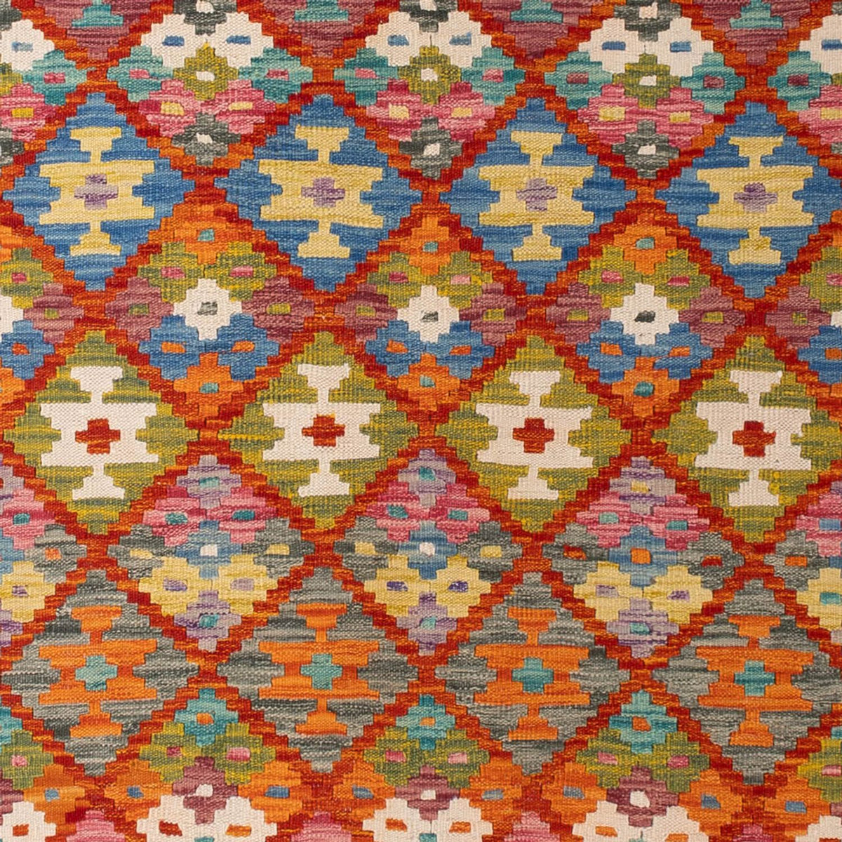 Tapis Kelim - Splash - 293 x 210 cm - multicolore