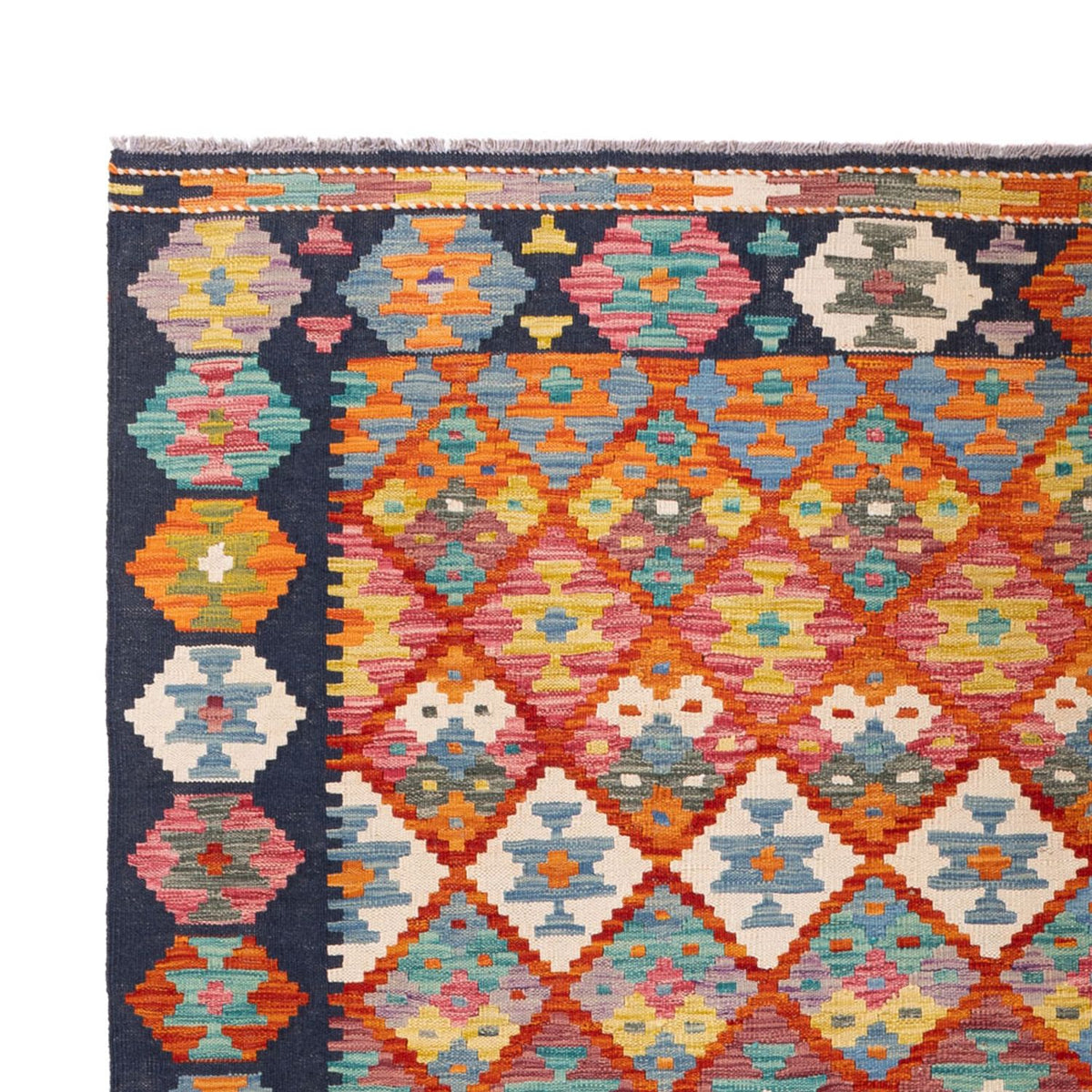 Tapis Kelim - Splash - 293 x 210 cm - multicolore