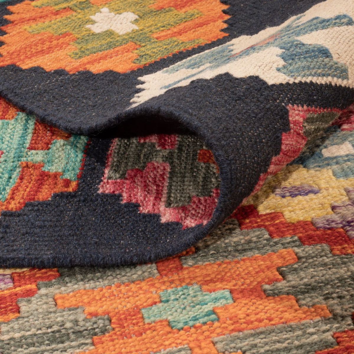 Tapis Kelim - Splash - 293 x 210 cm - multicolore