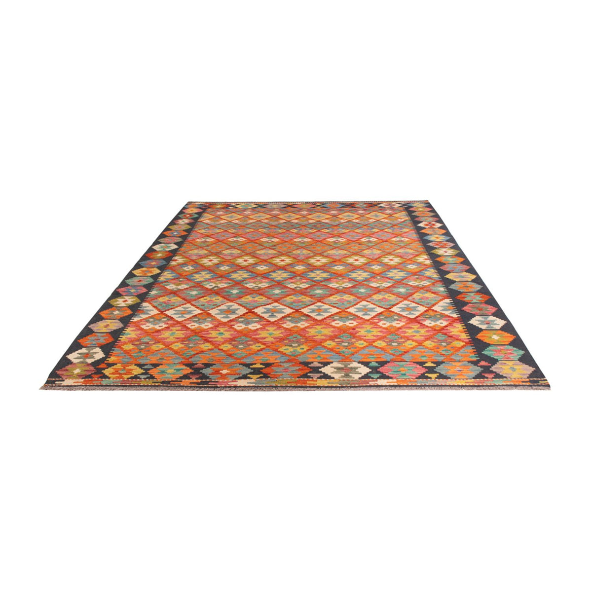 Tapis Kelim - Splash - 293 x 210 cm - multicolore