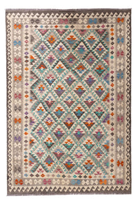 Tapis Kelim - Splash - 300 x 197 cm - multicolore