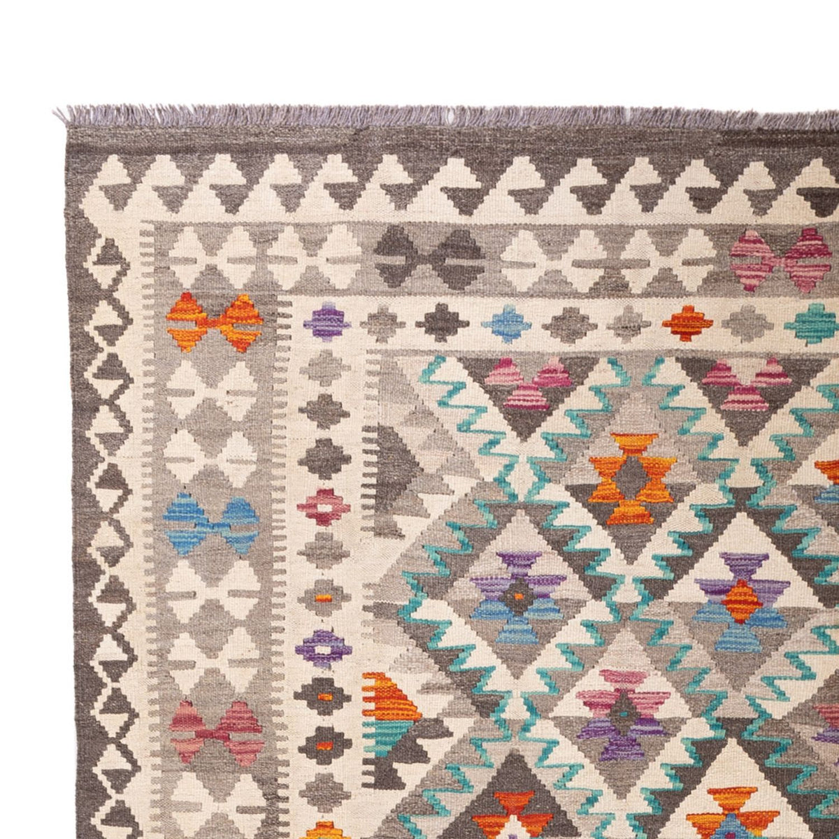 Tapis Kelim - Splash - 300 x 197 cm - multicolore