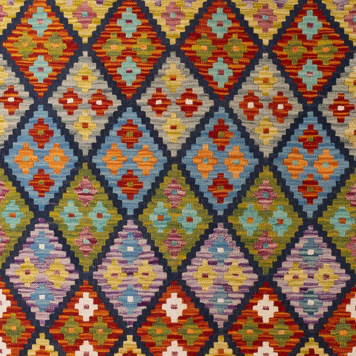 Tapis Kelim - Splash - 304 x 207 cm - multicolore