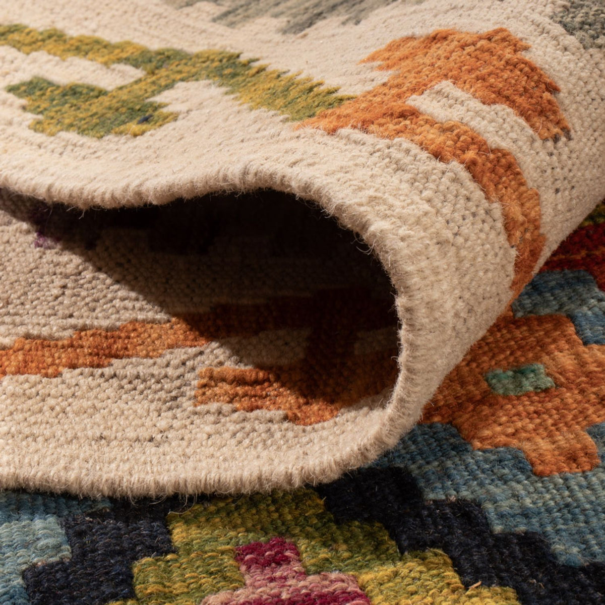 Tapis Kelim - Splash - 304 x 207 cm - multicolore