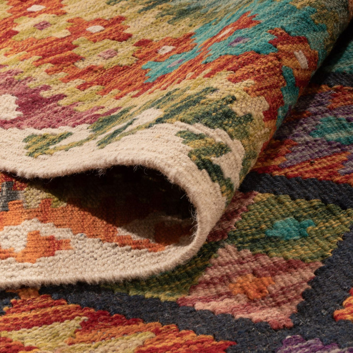 Tapis Kelim - Splash - 295 x 207 cm - multicolore