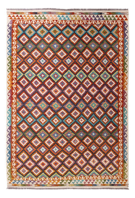 Tapis Kelim - Splash - 282 x 201 cm - multicolore