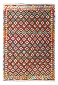 Tapis Kelim - Splash - 282 x 201 cm - multicolore
