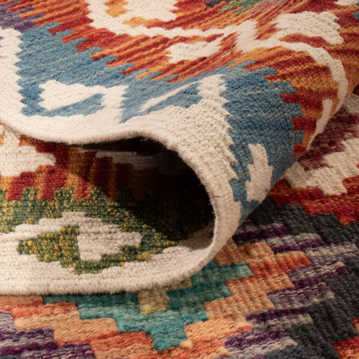 Tapis Kelim - Splash - 282 x 201 cm - multicolore