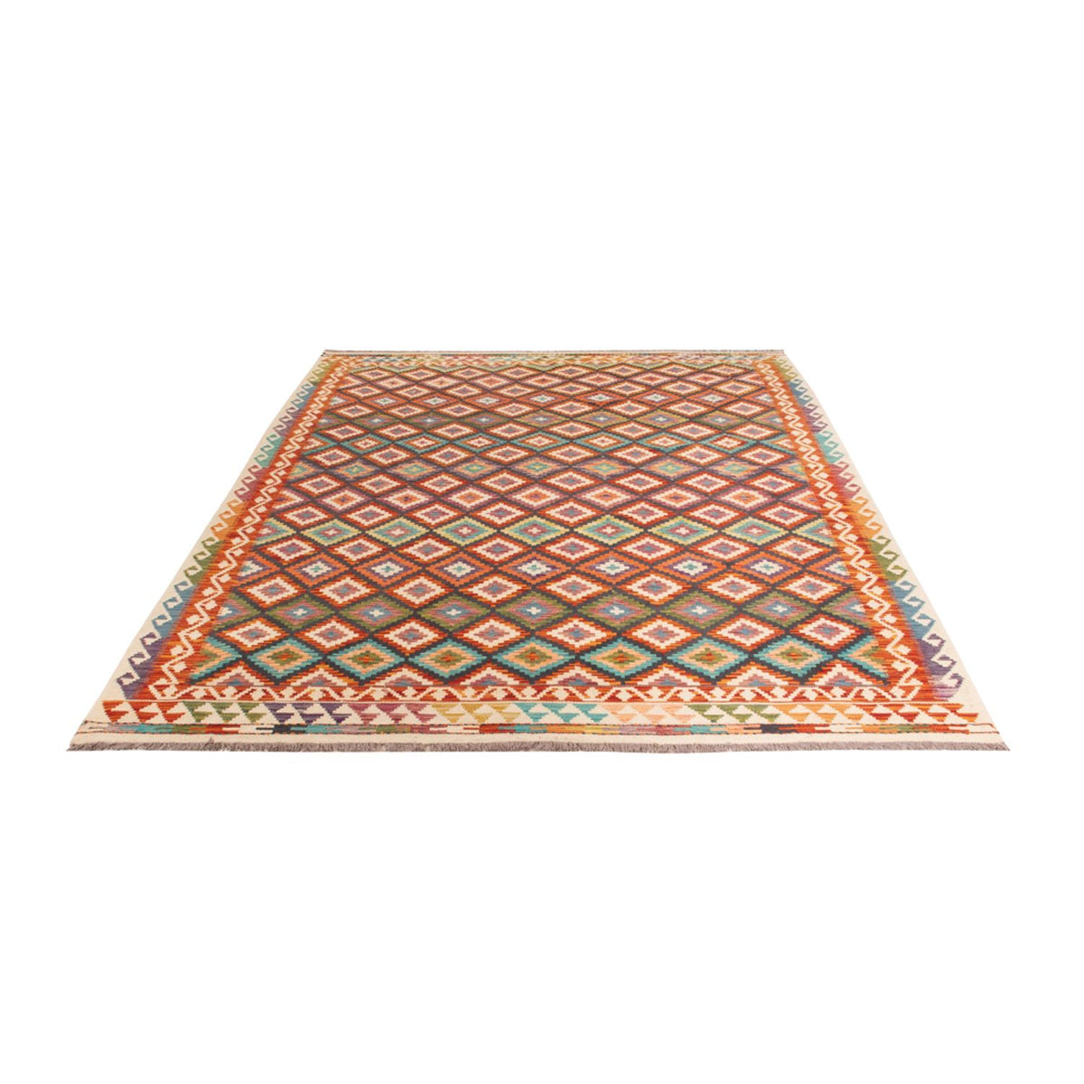 Tapis Kelim - Splash - 282 x 201 cm - multicolore