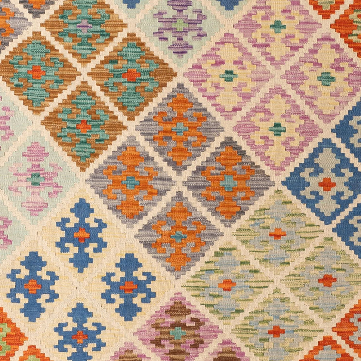 Tapis Kelim - Splash - 303 x 210 cm - multicolore