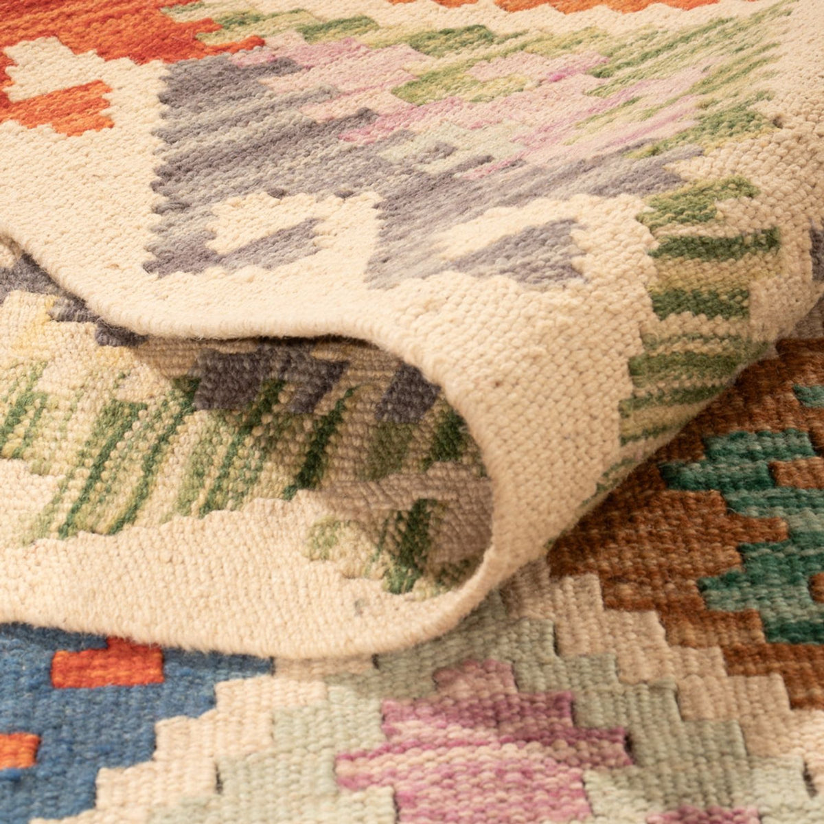 Tapis Kelim - Splash - 303 x 210 cm - multicolore