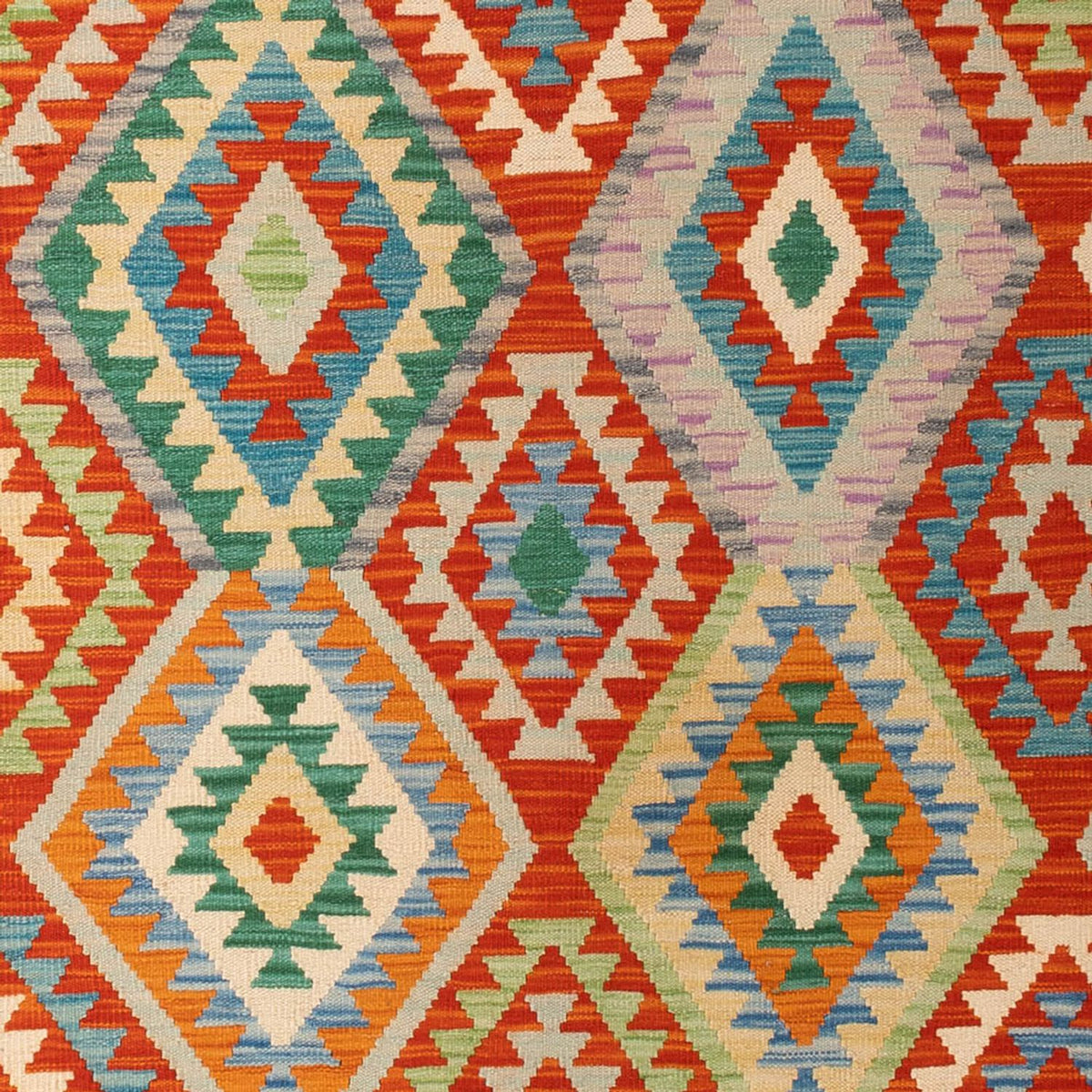 Tapis Kelim - Splash - 295 x 207 cm - multicolore