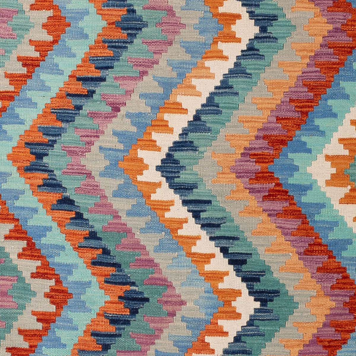 Tapis Kelim - Splash - 298 x 199 cm - multicolore