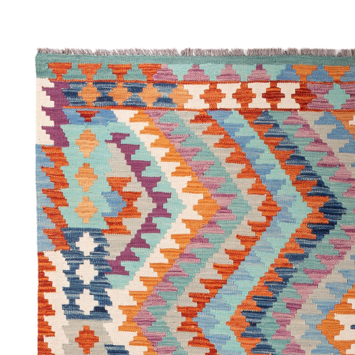 Tapis Kelim - Splash - 298 x 199 cm - multicolore