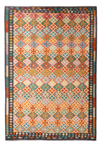 Tapis Kelim - Splash - 306 x 201 cm - multicolore