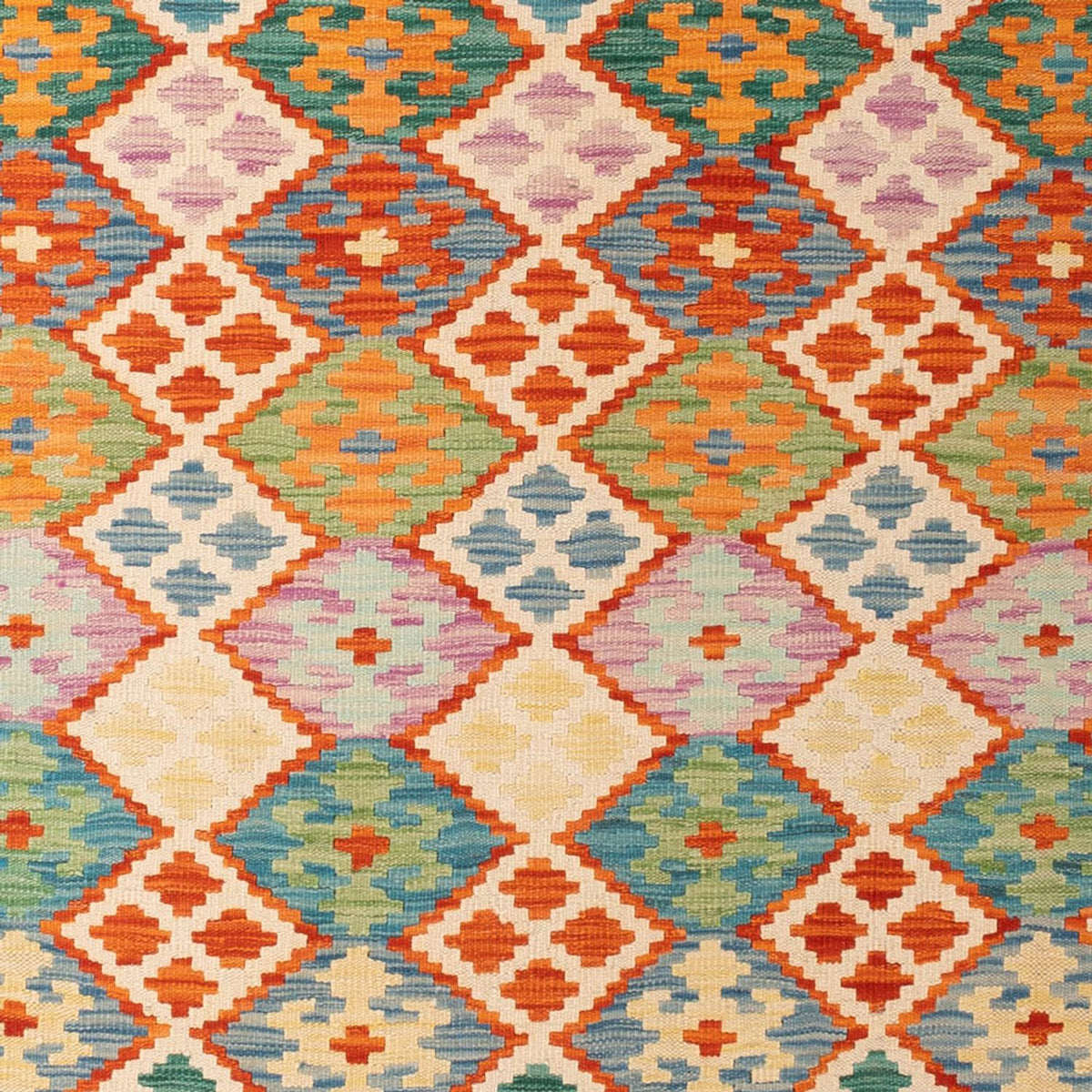 Tapis Kelim - Splash - 306 x 201 cm - multicolore