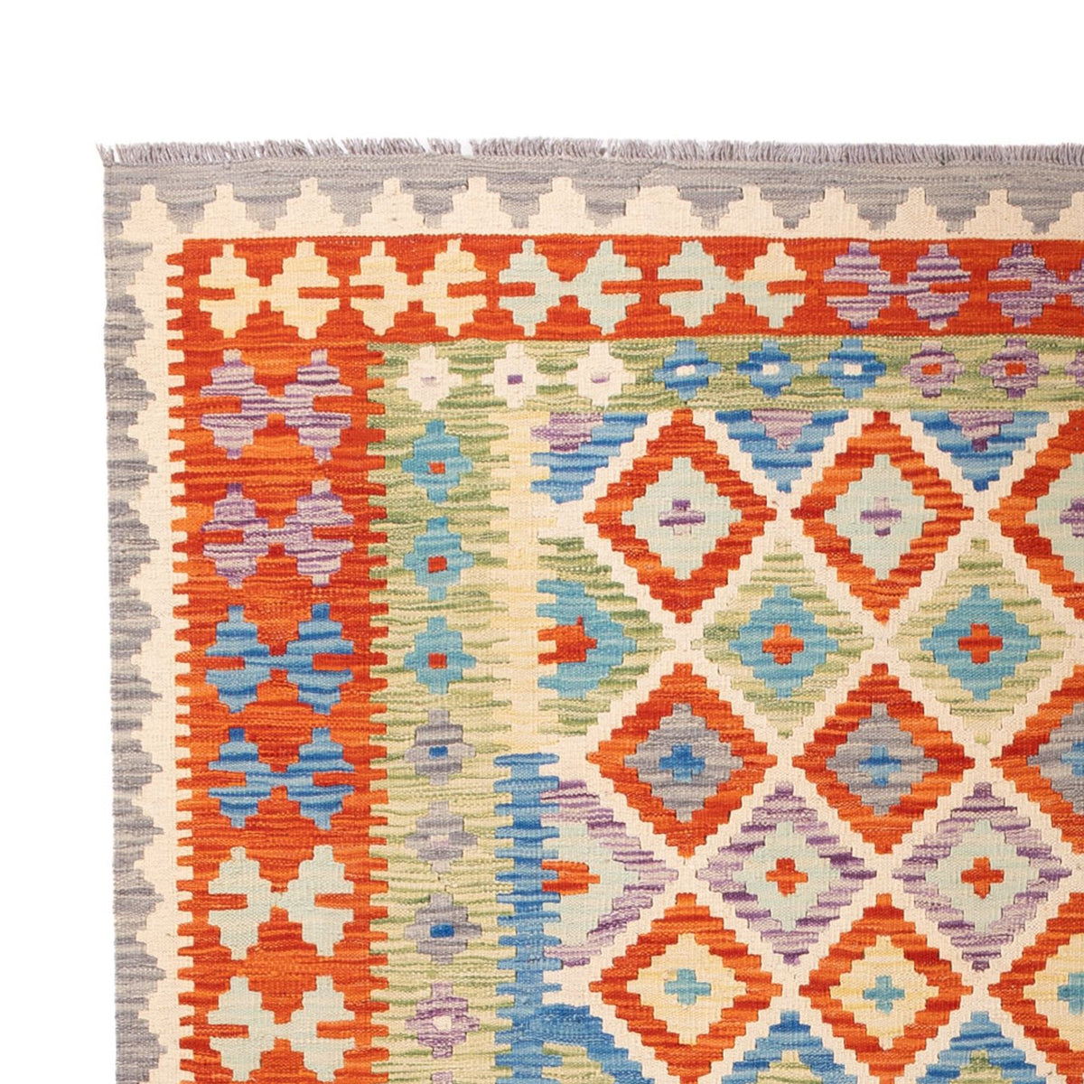 Tapis Kelim - Splash - 298 x 208 cm - multicolore