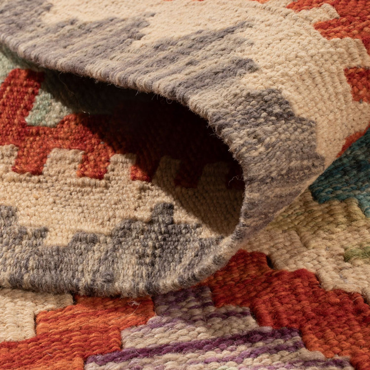 Tapis Kelim - Splash - 298 x 208 cm - multicolore