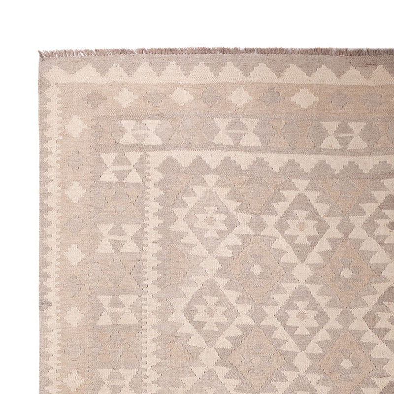 Tapis Kelim - Splash - 301 x 210 cm - gris clair