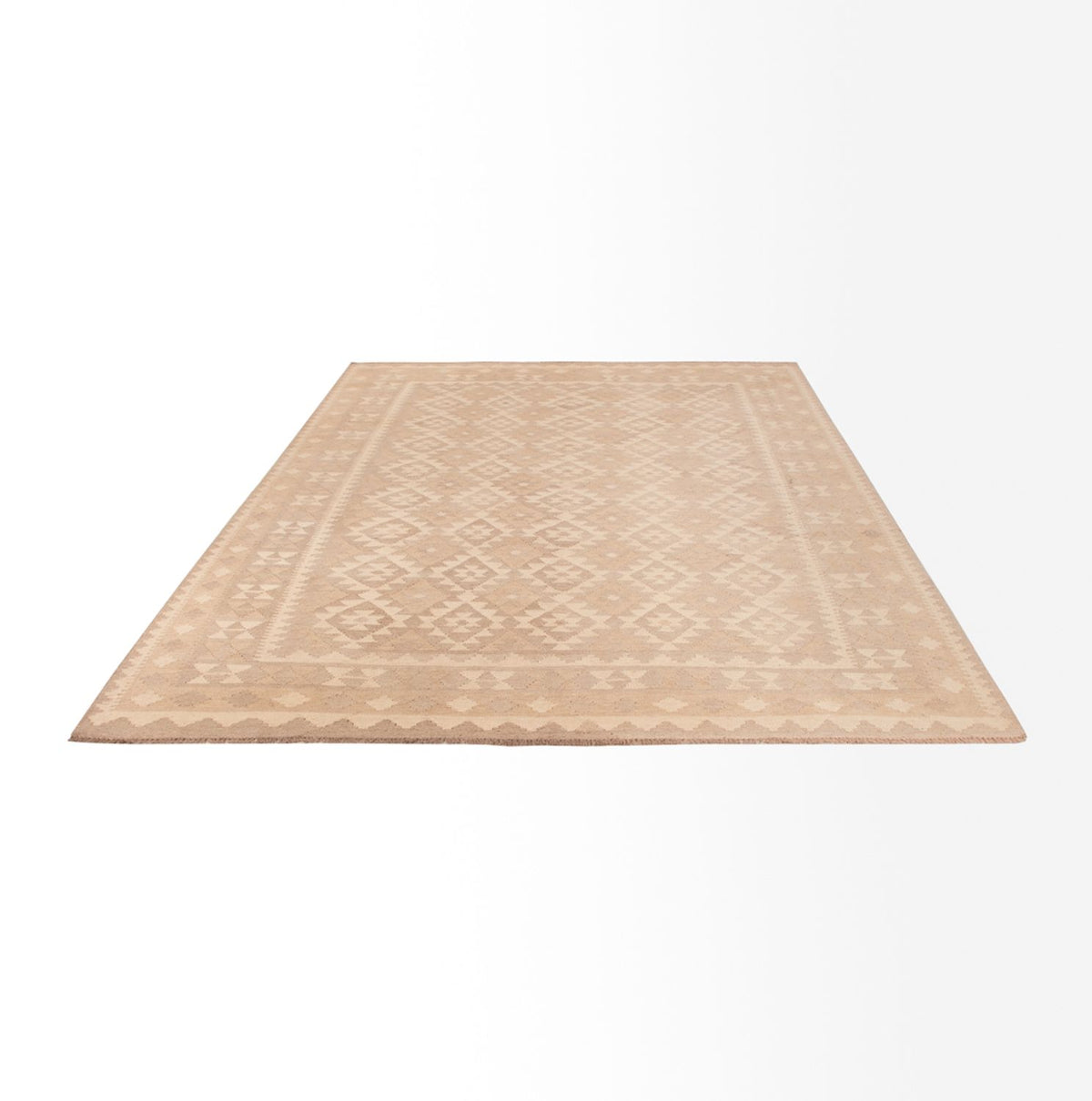 Tapis Kelim - Splash - 301 x 210 cm - gris clair