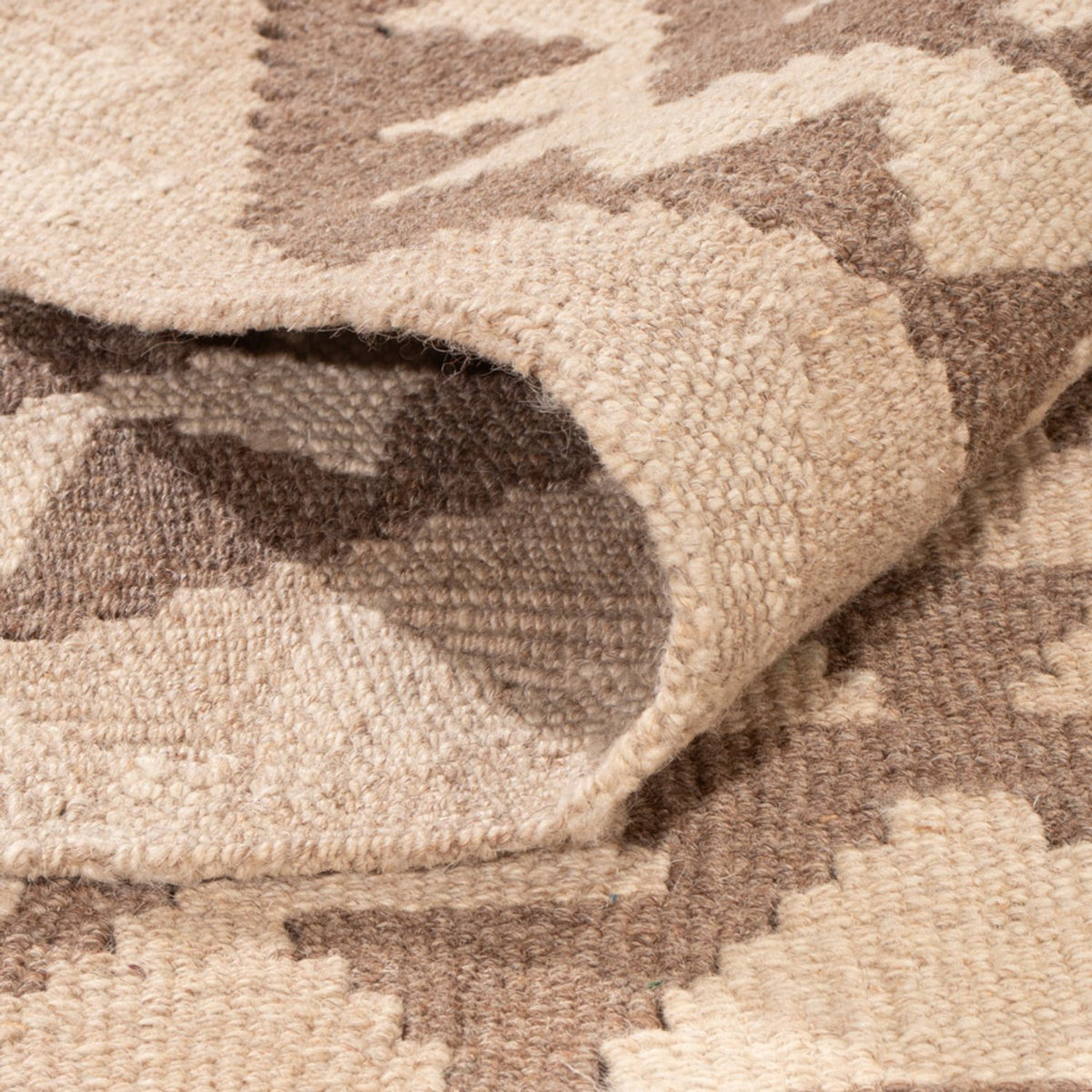 Tapis Kelim - Splash - 287 x 202 cm - gris clair