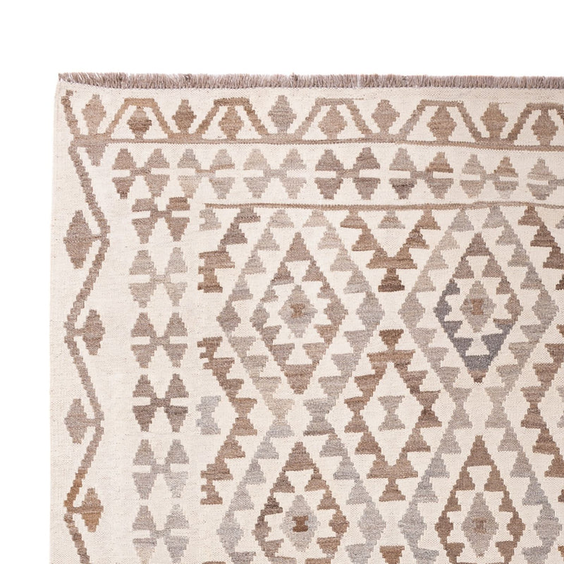 Tapis Kelim - Splash - 289 x 201 cm - gris clair