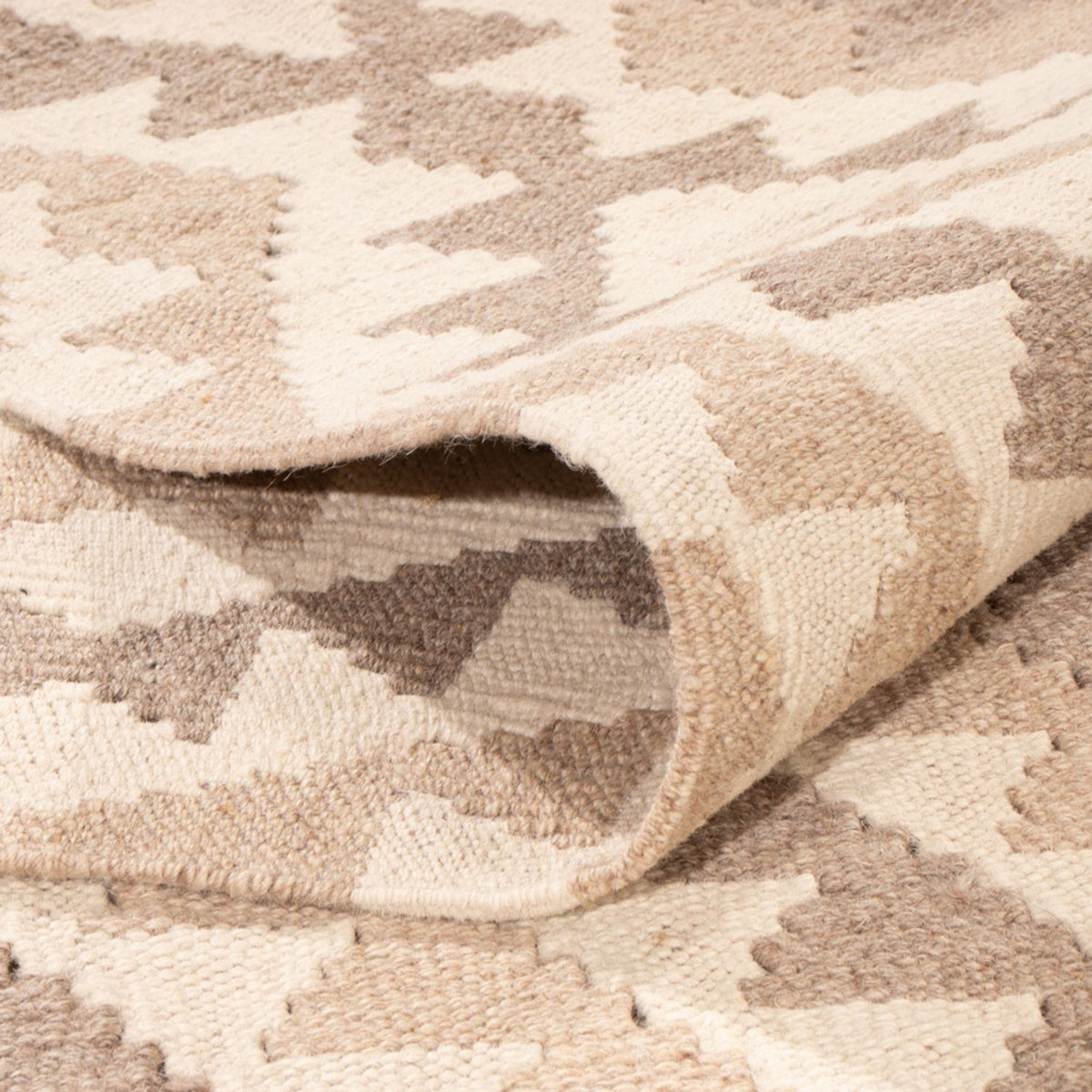 Tapis Kelim - Splash - 281 x 200 cm - gris clair