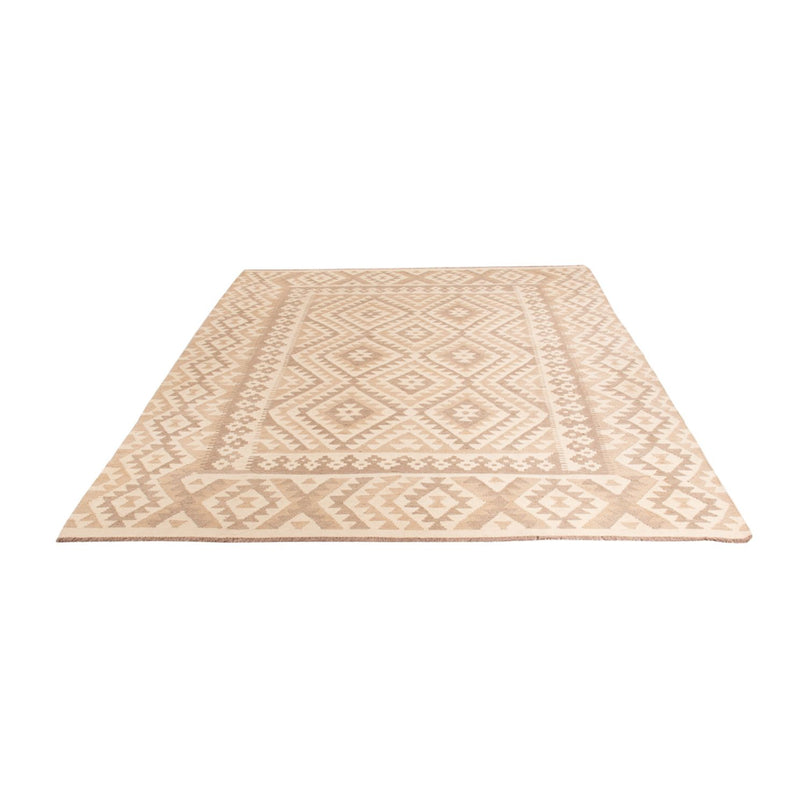 Tapis Kelim - Splash - 281 x 200 cm - gris clair