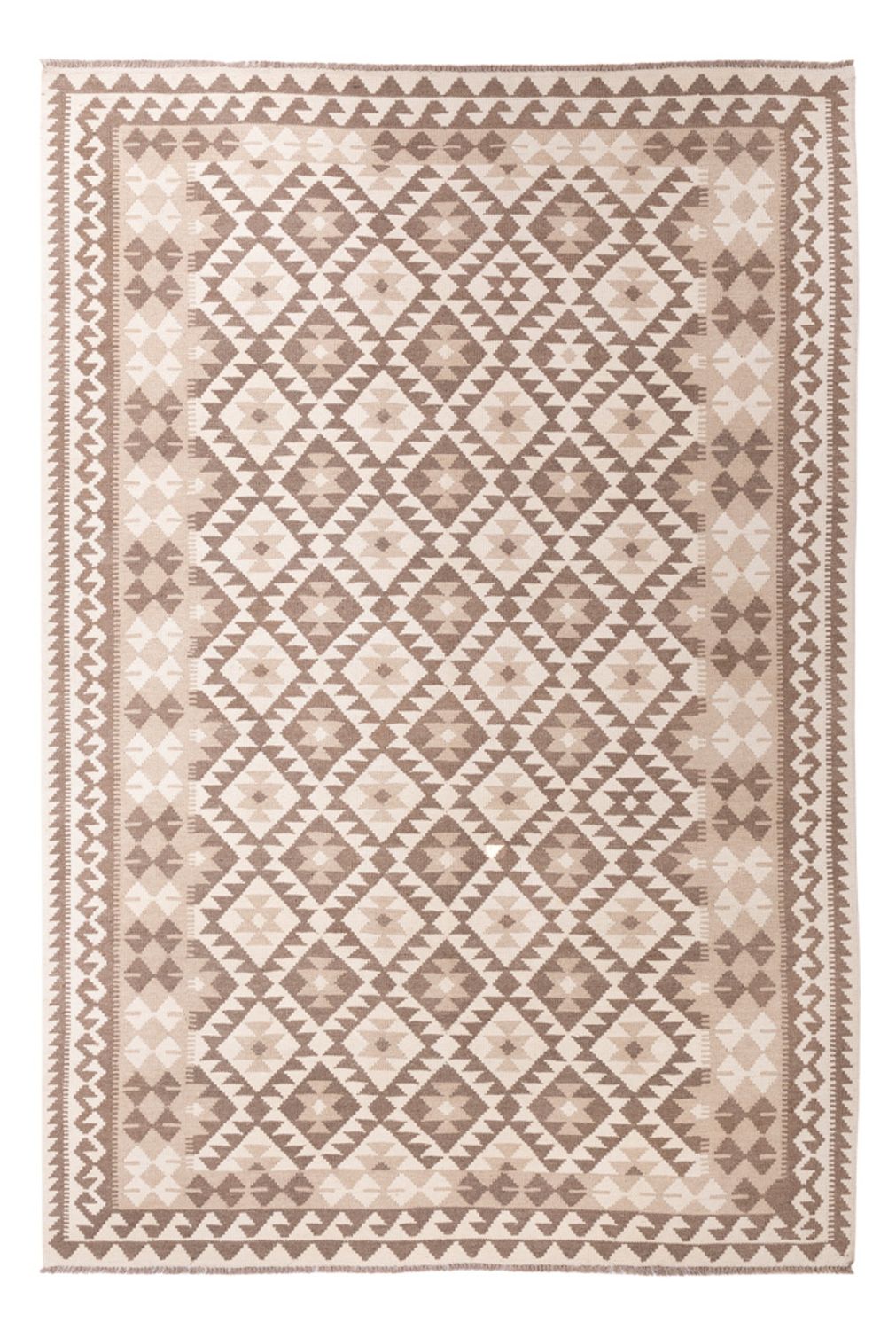 Tapis Kelim - Splash - 299 x 207 cm - gris clair