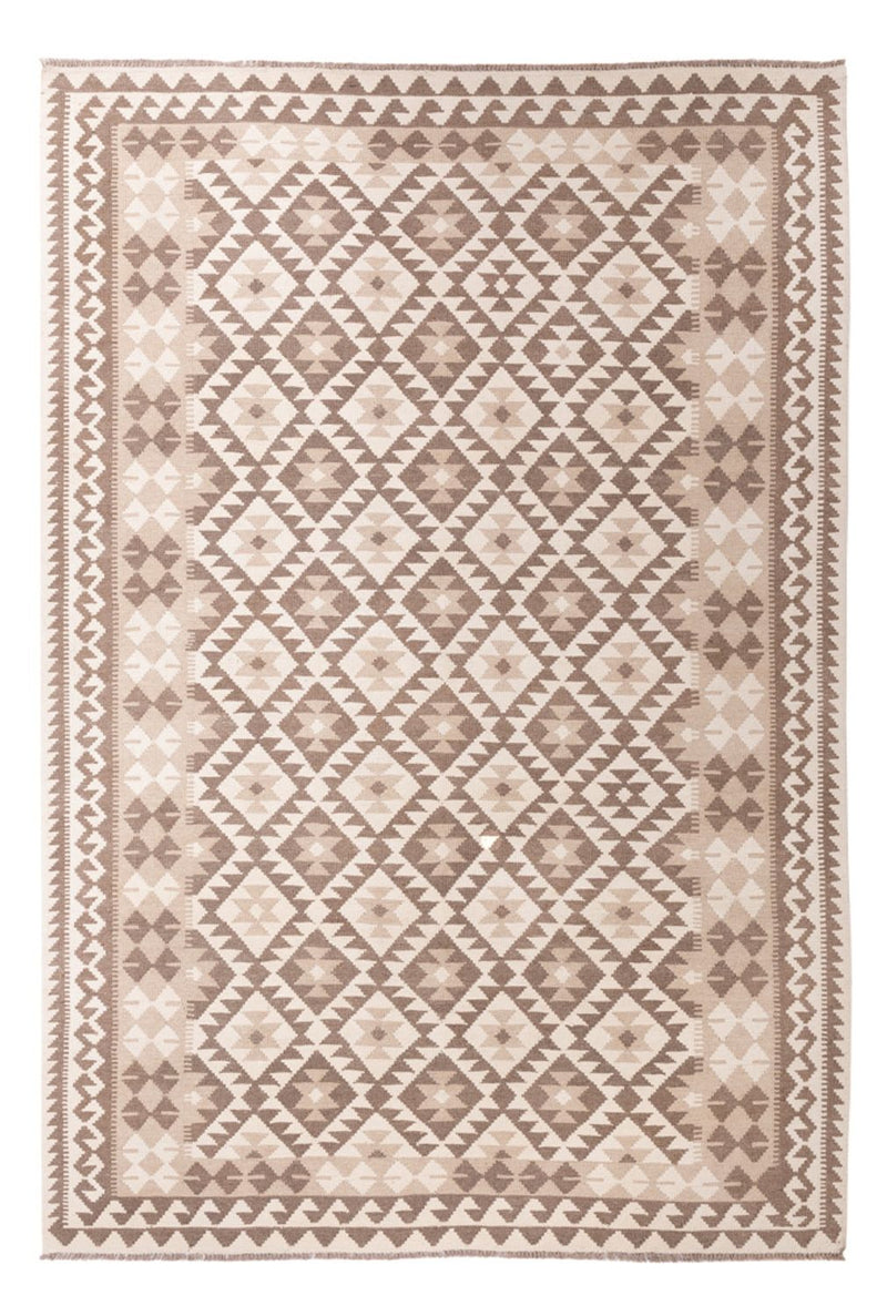 Tapis Kelim - Splash - 299 x 207 cm - gris clair