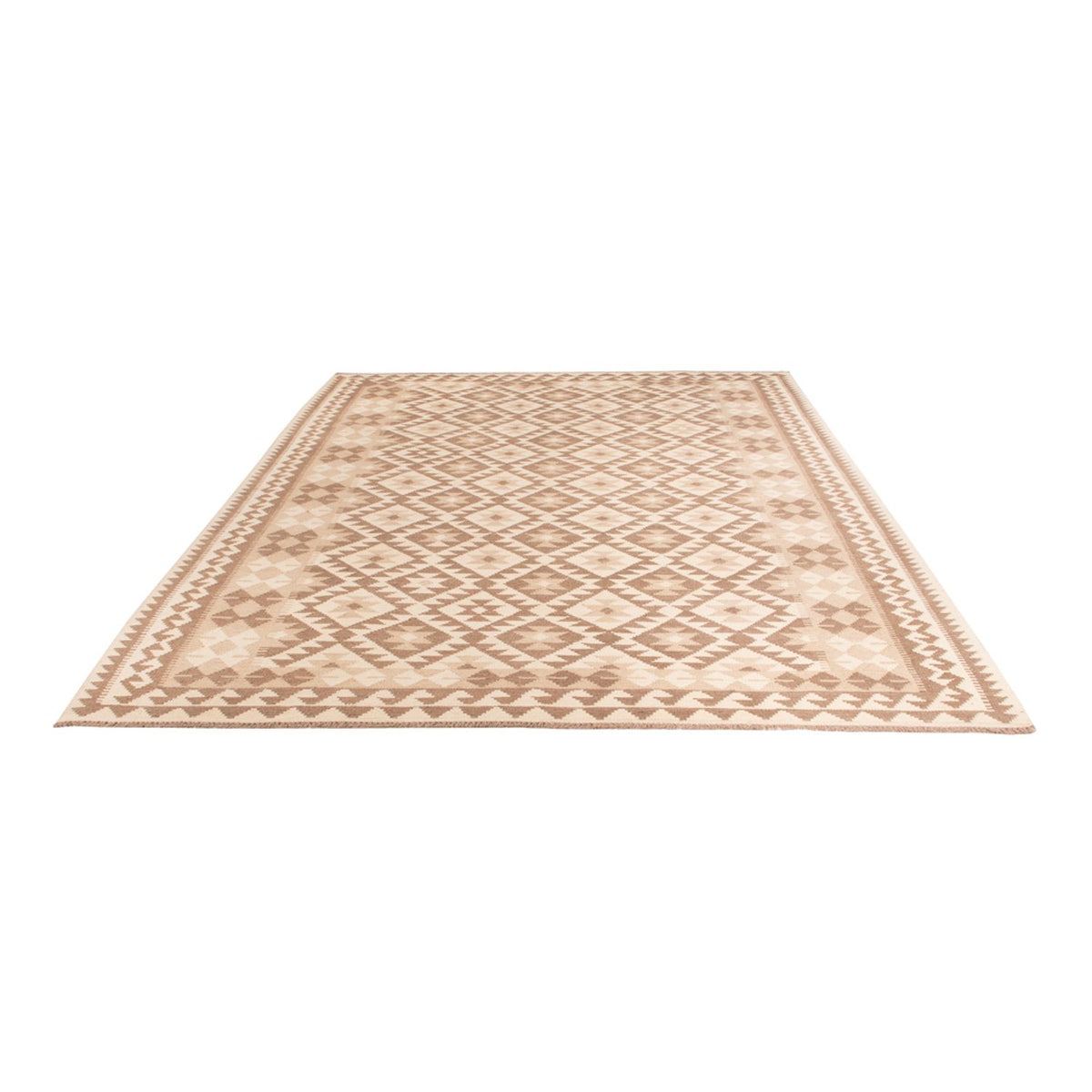 Tapis Kelim - Splash - 299 x 207 cm - gris clair