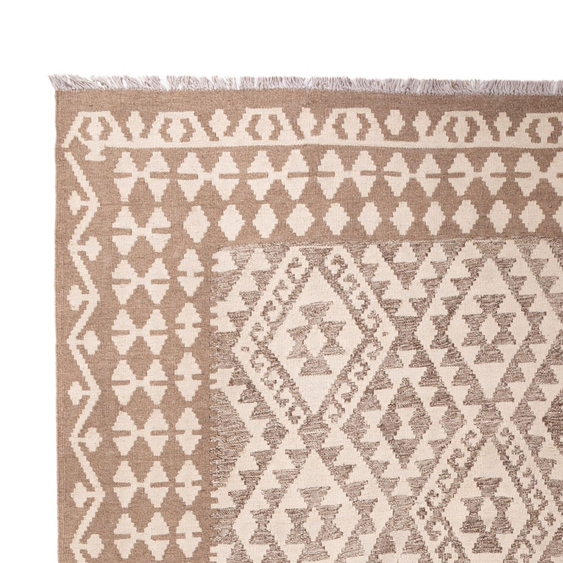 Tapis Kelim - Splash - 301 x 206 cm - gris clair