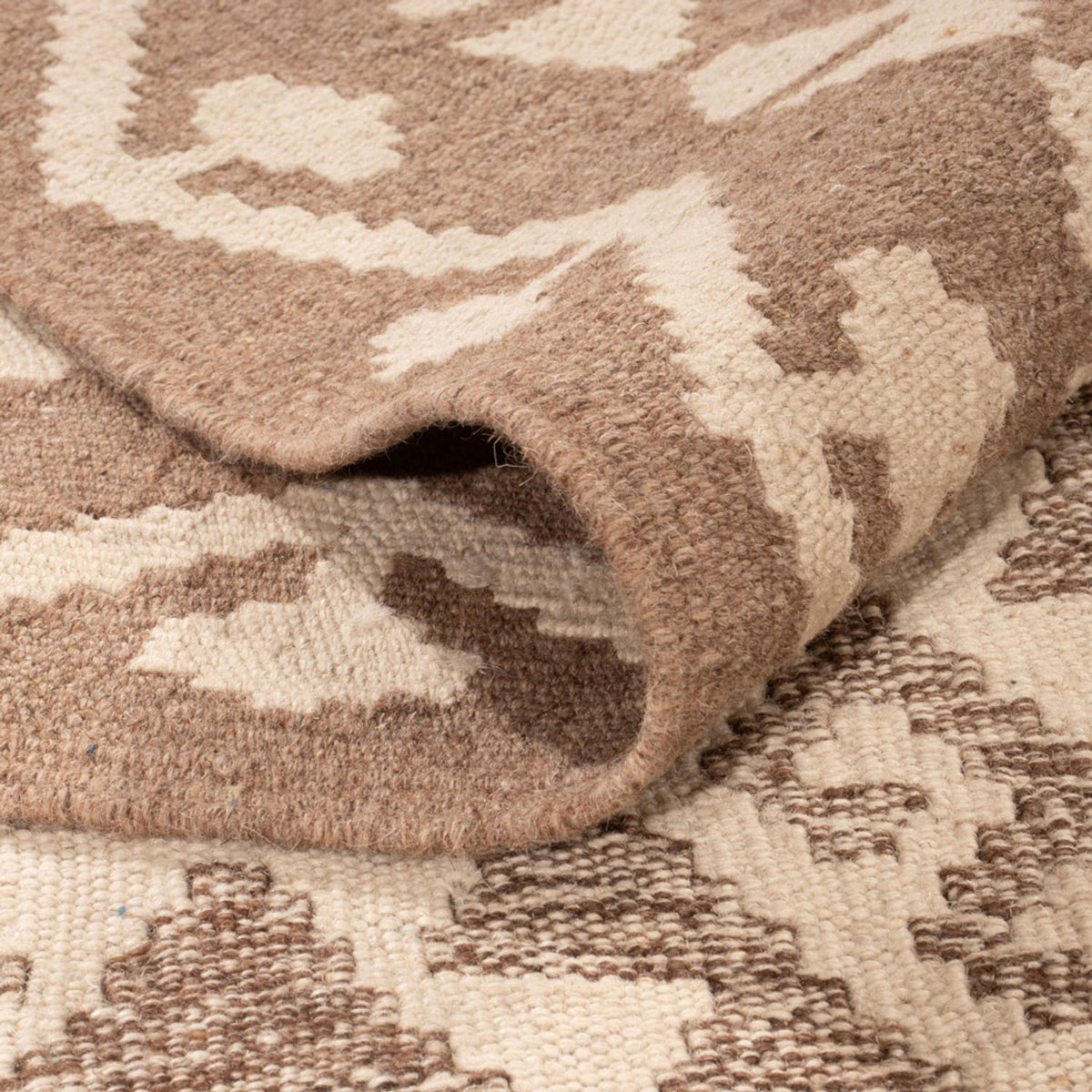 Tapis Kelim - Splash - 301 x 206 cm - gris clair